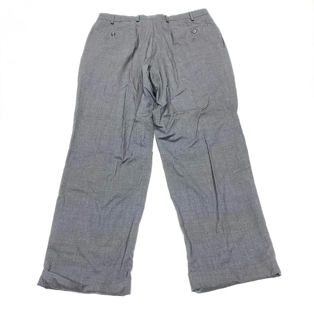 Lauren Ralph Lauren Pants Mens 36x30 Gray 100% Wool Pleated GREEN LABEL